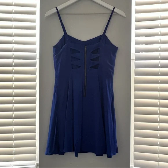 Royal Blue Cut Out Mini Dress - Picture 5 of 6